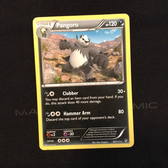 Lot of 2 pokemon cards - Pancham and Pangoro - Picture 2 of 3